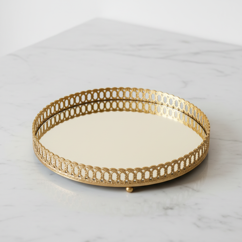 Gold Accent Decorative Tray
